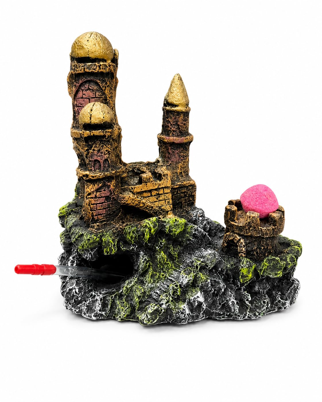 FAH Aquarium Castle | Non- Toxic | Resin Fish Tank Ornament | Durable Aquarium Decor | FAH | (16.5cm x 15cm x 9.5cm) by FAH