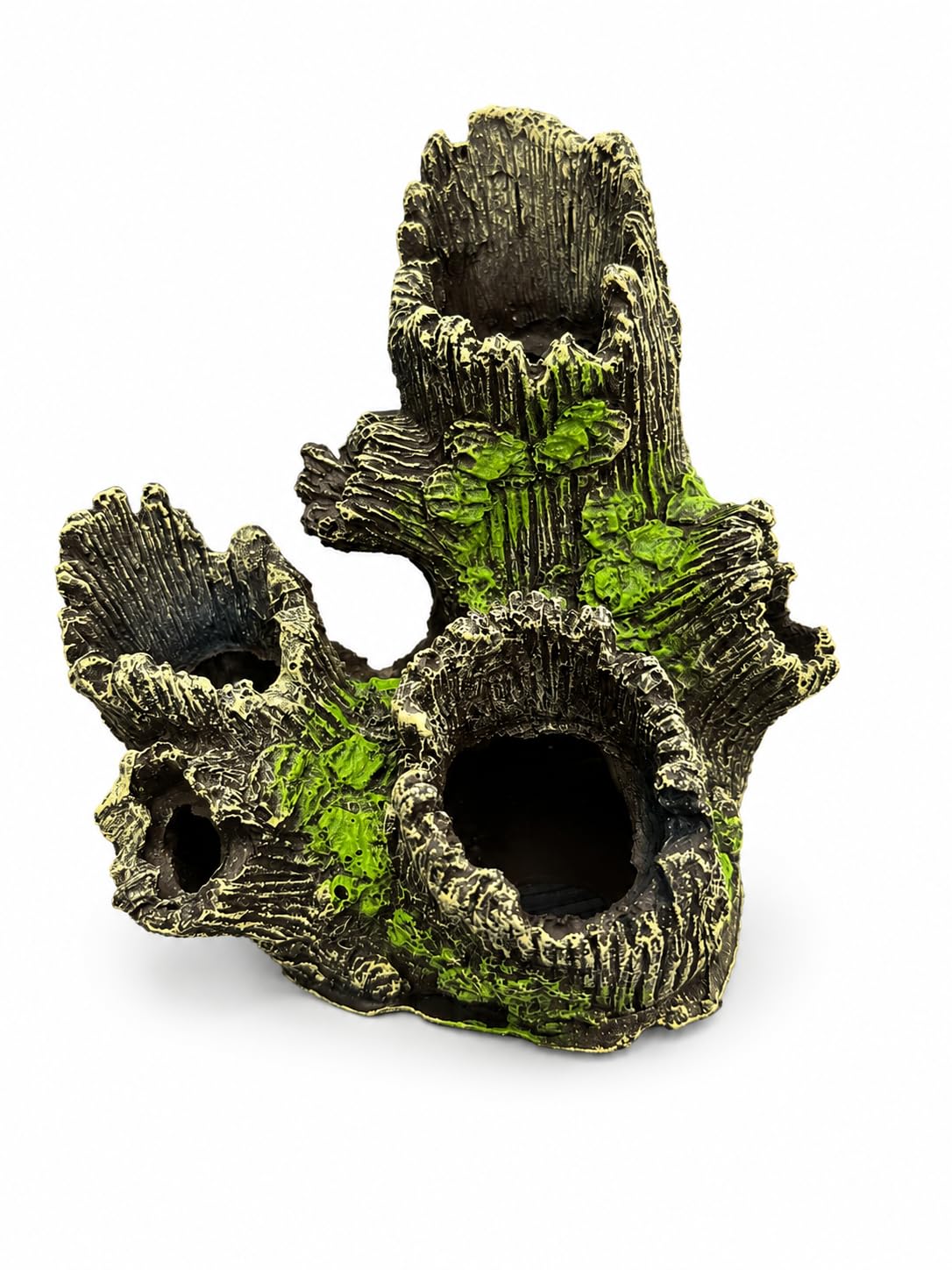 FAH Aquarium Tree Trunk Ornament | Wood Log | Non- Toxic | Resin Fish Tank Ornament | Durable Aquarium Decor | FAH | (22.5cm x 7.5cm x 9cm) by FAH