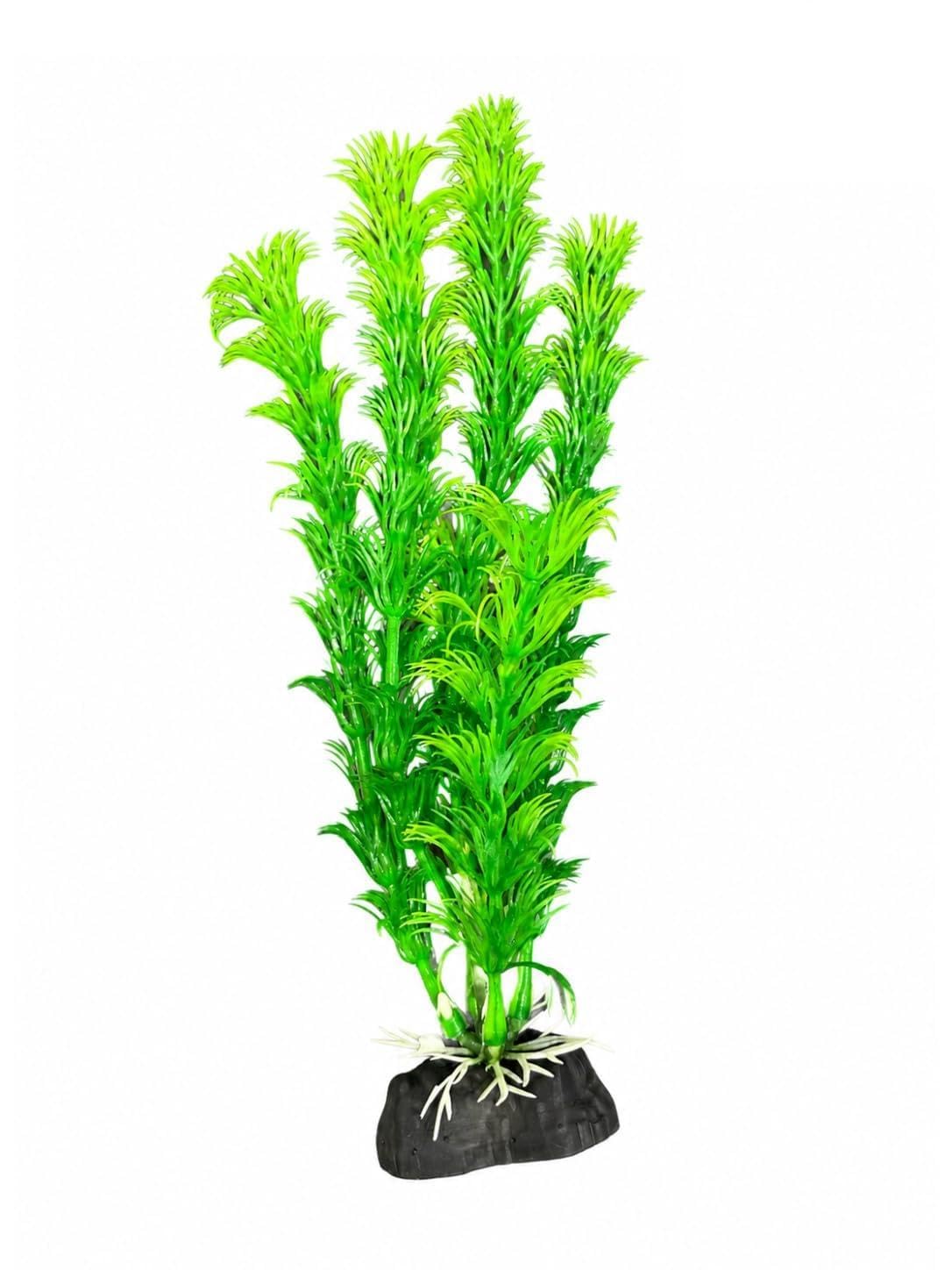 Artificial Aquarium Plant Set of 6 | 20.5 cm Bright Green Hornwort-Style Feathery Mini Plant | Nano Fish Tank Decoration by Generic