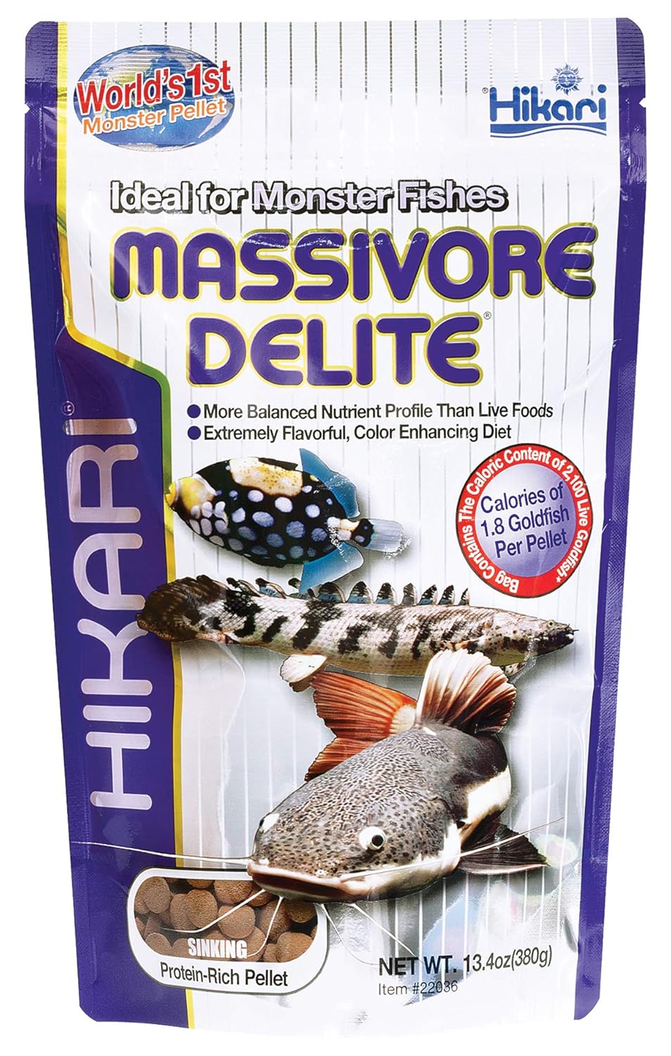 HIKARI Tropical Massivore Delite | 380g | Aquarium Fish Food (All Life Stages) (Standard) by Hikari