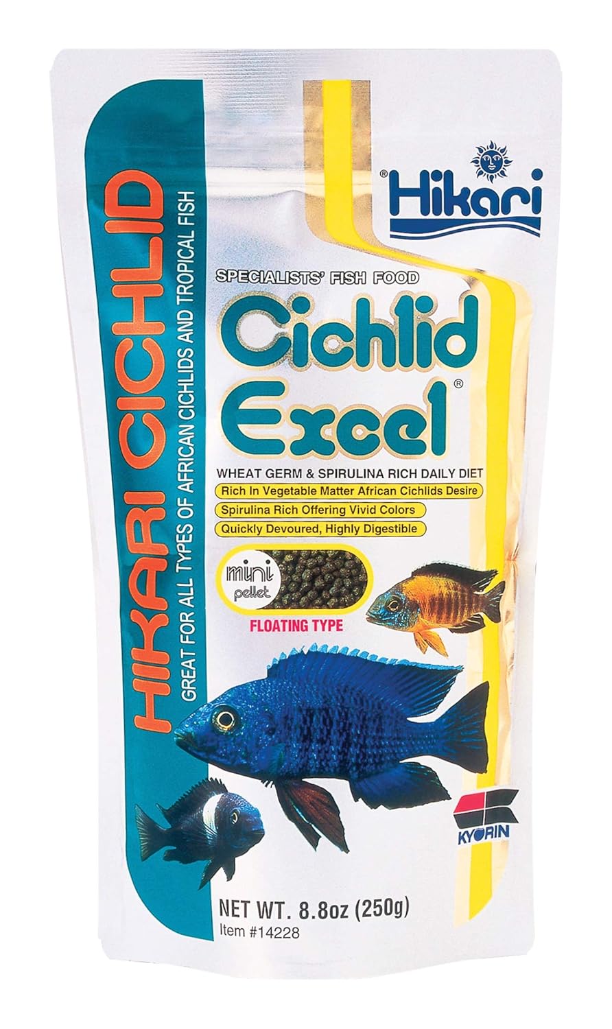 Hikari Cichlid Excel Floating Pellets for Pets, 250 g by Hikari