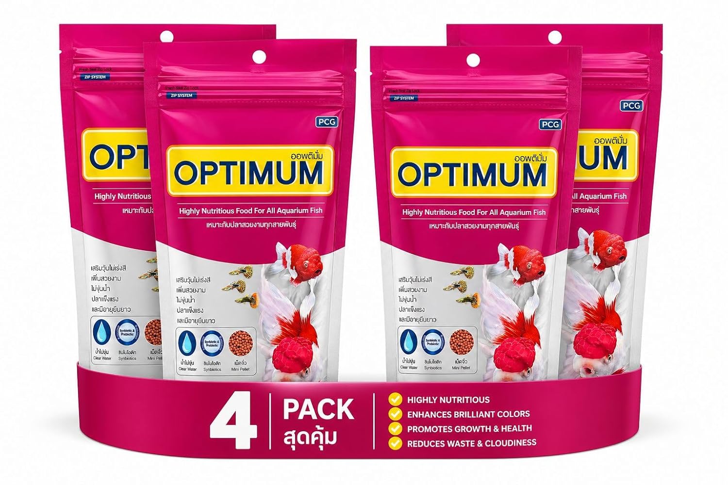 Optimum CP Aquarium Fish Food, 100 g (Pack of 4) by Generic