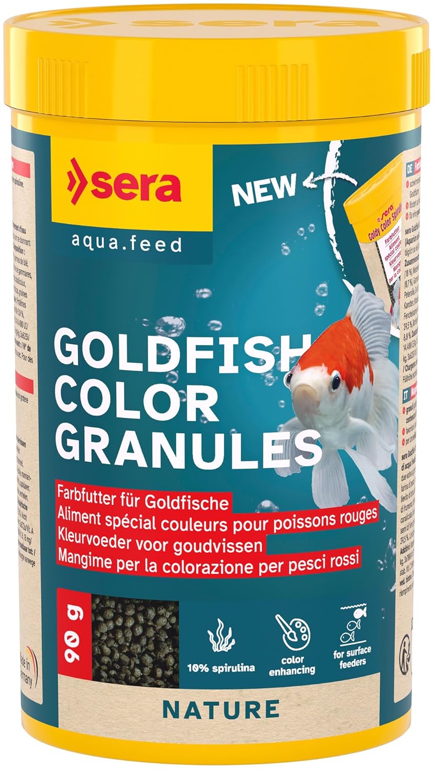 Sera Goldy Color Spirulina Aquarium Fish Food, 250ml by Sera