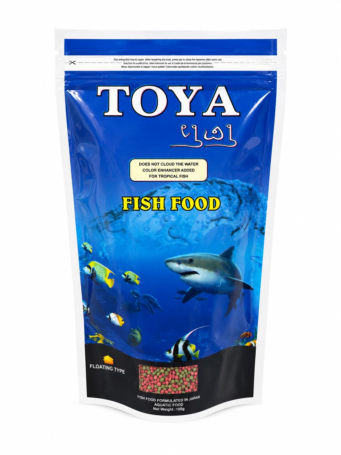 FAH TOYAA Fish Food 100gm Blue Pack (Pack of 6) by Toyaa