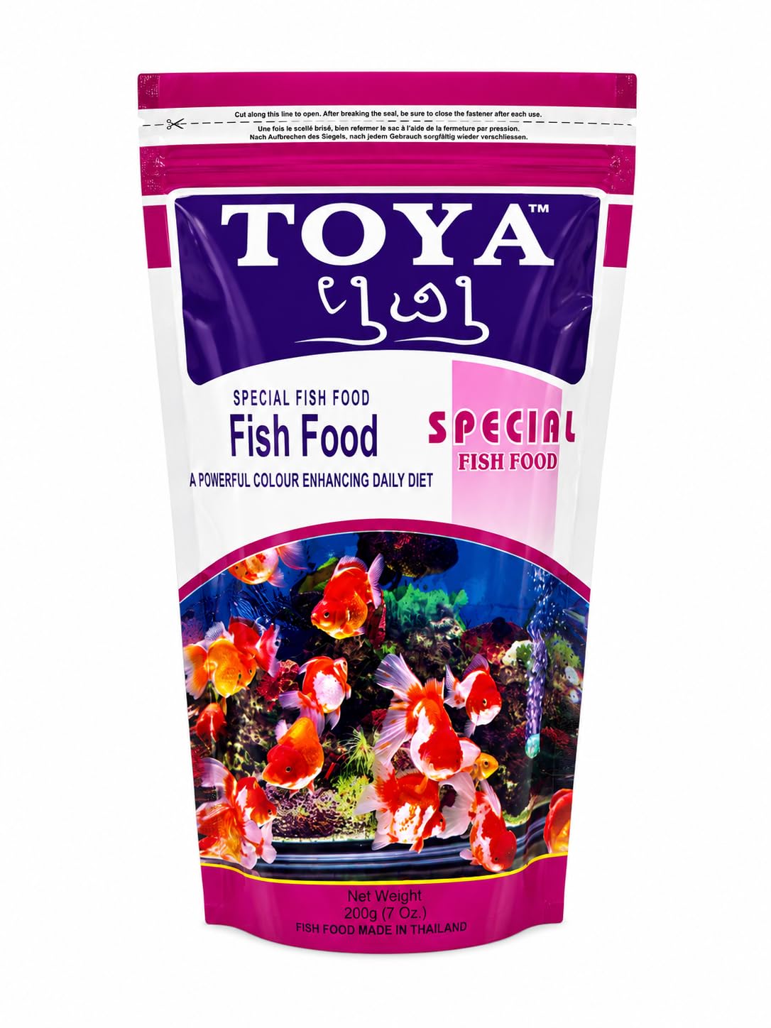 FAH Optimum TOYAA Special Fish Food 200gm (Pack of 6) | Super Healthy Food | for All Life Stages by Toyaa