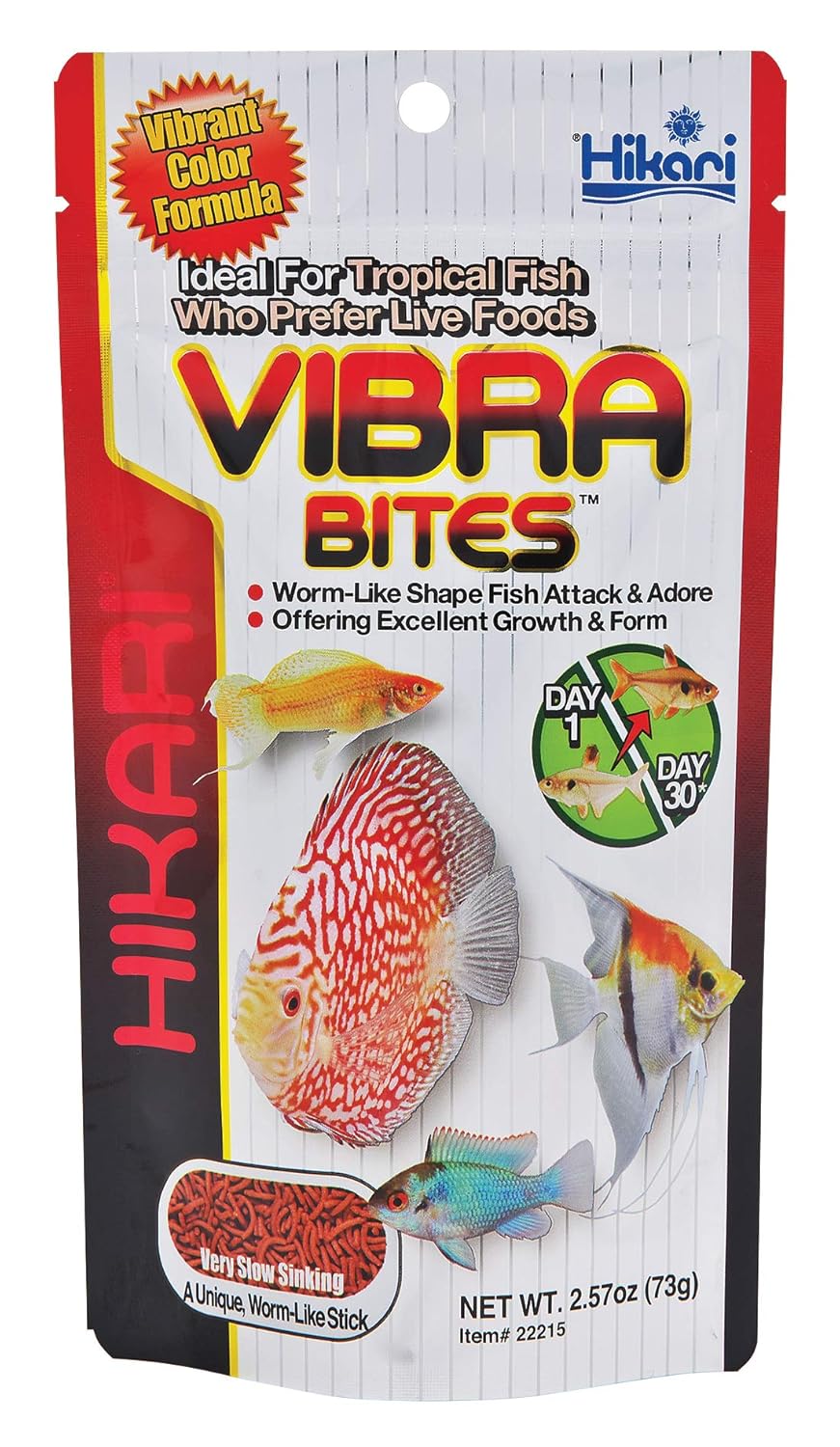 Hikari Tropical Vibra Bites Stick for All Life Stages Fish (Vegetable Flavour, 73 g) by Hikari